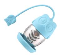 KALLORY Infuseur à Élégant en Silicone et Acier Inoxydable 304 Forme Chouette Réutilisable Filtre Fin pour Séparation Feuilles et Eau