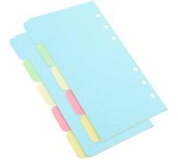 KALLORY Intercalaires Colorés pour Classeur A6, 10 Feuilles en Papier Glacé, Design Créatif pour Indexation et Référence Fichiers et Recherches