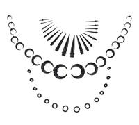 KALLORY Kit D'écarteurs D'oreilles en Acrylique Noir, Facile à Utiliser, Cônes de 3 à 12 Mm, pour Débutants et Professionnels