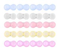 KALLORY Lot de 10 Étuis à Lentilles en Plastique Double Cadre, Adaptés pour Toutes Lentilles, Évitent la Confusion Gauche Droite, Maison Voyages