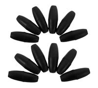 KALLORY Lot de 100 Fermoirs de Connexion de Perles Détachables en Plastique Noir, Connecteurs de Sécurité pour Colliers et Bracelets, Clips de Cordon à Perles pour Fabrication de Bijoux
