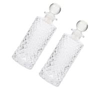 KALLORY Lot de 2 Flacons Diffuseurs en Verre pour Parfum Vide, Design Moderne et Délicat, Ouverture Lisse et Arrondie, Décoration D'espace pour Coiffeuse ou Mariage
