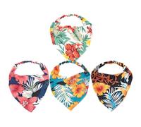 KALLORY Lot de 4 Foulards Fleuris pour Femmes, Bandeaux Élastiques Légers et Respirants, Accessoire Élégant pour Cheveux, pour Tenue Quotidienne et Activités en Intérieur