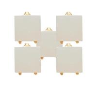 KALLORY Lot de 5 Mini Chevalets en Bois de Pin Blanc Pliables, Support Pratique sans Écharde, pour Mini Peintures et Cartes Lors de Fêtes Artistiques ou Mariages