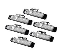 KALLORY Lot de 6 Feux de Navigation LED pour Bateau en Abs Blanc, Étanches et Résistants aux Éclaboussures D'eau de Mer, Faible Consommation D'énergie, pour Éclairage de Nuit