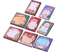 KALLORY Lot de 8 Autocollants Mémo Multifonctions en Papier Adhésif Puissant, Design Simple et Formes Rectangulaires et Carrées, pour Usage Quotidien Scolaire et Bureau