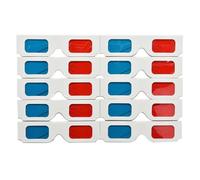KALLORY Lunettes 3D Pack de 50 Pièces en Papier Réutilisables Lentilles Rouge et Bleu Cadre Léger et Portable pour Cinéma la Maison