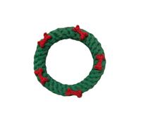 KALLORY Mâcher pour Chien Cercle de Noël en Corde de Coton Vert, Développement Intellectuel, pour Chiots la Maison Boutique