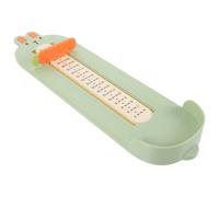 KALLORY Mesureur de Pointure pour Garçon et Filles Échelle Précise en Plastique Abs Vert, Appareil de Mesure des Pieds Ludique et Créatif pour Acheter des Chaussures en Ligne