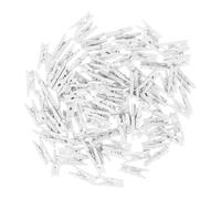 KALLORY Mini Pinces à Linge en Bois Blanc Lot de 100 2,5cm X 0,3cm pour Photos et Organisation D'œuvres d'art Lors de Fêtes et Showers