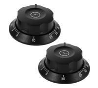 KALLORY Minuteur Mécanique pour Four et Cuiseur Vapeur Rappel Sonore, Cadran Gradué et Bouton Rotatif, Minuterie Cuisine en Plastique Noir, Pack de 2 pour Cuisson Précise