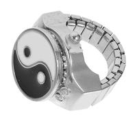 KALLORY Montre Bague Femme Style Rétro Disque Numérique Bagues Mode Élégantes pour Doigt Accessoire Unique Homme et Femme