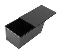 KALLORY Moule à pâte en croûte noir en acier inoxydable avec revêtement antiadhérent bicouche et couvercle pour de taille moyenne, pour usage domestique