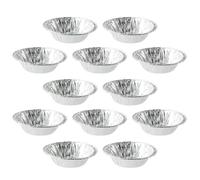 KALLORY Moule à Tartelettes Sûr et Pratique Jetable en Papier D'aluminium Argenté, 500 Pièces Cuisson de Mini Gâteaux et Tartes