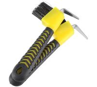 KALLORY Outil de Nettoyage de Fers à Cheval 2pcs avec Brosse en Pp Tpe pour Enlever Boue et Poils, Cure-pied Ergonomique pour Toilettage Cheval Couleur Aléatoire