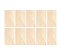 KALLORY Outil Éducatif Polyvalent pour Loisirs Créatifs Multi-usages 10 Planches de Bois de Tilleul Non Finies Beige, Bords Coupés Plats et Décoration Murale