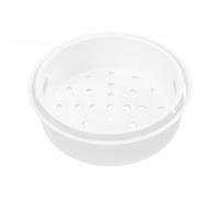 KALLORY Panier Facile à Nettoyer pour Plastique Blanc 2 Pièces Vapeur pour Vapeur Compatible Autocuiseur 3l et 5l, pour Brocoli et Poisson