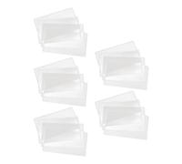 KALLORY Paquet de Protection Transparent en Pvc Blanc, Lot de 20 Pochettes Rigides pour Collectionneurs, Protège et Affiche de Banque