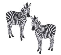 KALLORY Patchs Brodés Animaux 2pcs en Soie Artificielle Thermocollants pour Embellir Vêtements et Draps, Doux Peau, Décoration Facile à Repasser