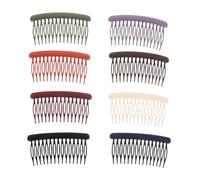 KALLORY Peignes à Cheveux Latéraux pour Femmes 8pcs en Plastique Mat, Fixation Douce Frange Côté, Accessoires Pratiques Vie Quotidienne et Mariages
