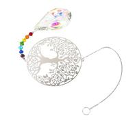 KALLORY Pendentif Arbre de Vie Suspendu en Cristal Léger Métal, Décoration pour Fenêtres et Arbres, Facile à Accrocher pour Maison et Jardin