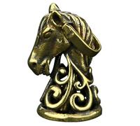KALLORY Pendentif Tête de Cheval Style Antique Chic en Laiton Vintage Finition Qui Ne S’efface Pas Décoration Suspendue pour Production Diy
