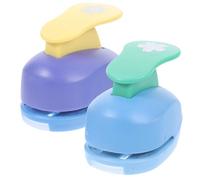 KALLORY Perforatrices à Papier Outils Lot de 2 en Plastique pour Scrapbooking Exercices de Motricité et Créativité, Styles Aléatoires, Activités Manuelles Plusieurs Plusieurs styles