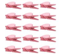 KALLORY Pinces en Bois de Cœur Rose Porte-mémo Solide et Résistant la Déformation Lot de 50 pour Organiser Photos et Notes pour Bureau