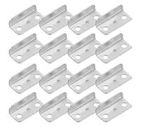 KALLORY Plaque de Verrouillage de Tiroir en Fer Argenté, Forme Angle Droit L, 20pcs, Accessoires pour Armoire et Bureau, Protection Confidentialité en Hôtel ou Maison