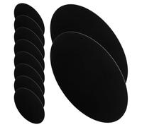 KALLORY Plaques Métalliques Autocollantes 10 Pièces pour Support Téléphone Voiture, Supports Magnétiques Noirs 6 CM, Adaptés pour Fixation de Mini Caméras et Smartphones