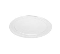 KALLORY Plateau Tournant en Verre Plat de Remplacement Compatible Four à Micro-ondes pour Micro-ondes Accessoire de Cuisine Sécurisé et Solide Diamètre 24,5 Cm