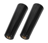 KALLORY Poignée de brochette à rôtir, manche de fourchette à barbecue, poignée de barbecue isolée, lot de 2, filetage M10, 110 mm, en bakélite et cuivre, pour camping
