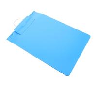 KALLORY Porte-bloc A4 en Plastique Bleu avec Crochet Suspendu et Couverture Rabattable, Protège Documents Médicaux pour Centres de Santé et Écoles D'infirmiers