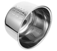 KALLORY Pot Intérieur Argenté en Acier Inoxydable 4l Revêtement Remplaçable, Pratique et Compatible Cuisinière Électrique pour Cuiseur à Riz