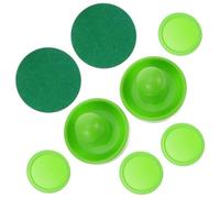 KALLORY Pousseur de Hockey sur Air en Abs Vert Palet Ergonomique de 76mm, Remplacement pour Tables de Jeu et Salles de Jeux