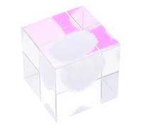 KALLORY Presse-Papier Décoration pour Salon en Cube Cœur Sculpté, Lisse et Finition Délicate et de Pendaison de Crémaillère