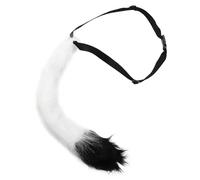KALLORY Queue de Renard en Peluche Douce et Légère Ceinture Élastique Confortable, Accessoire Cosplay pour Fête Dhalloween et Activités Costumées