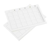 KALLORY Recharge de Papier à Lettres Détachable pour Agenda 2 Sets de 45 Feuilles Blanches en Papier Résistant, pour Écrire des Journaux et Usage Quotidien