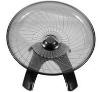 KALLORY Roue d'exercice Silencieuse en Plastique Noir, Accessoire Interactif et Divertissement pour Hamster et Hérisson pour Cage Faible Bruit