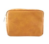 KALLORY Sacoche pour Câble de Données Orange en PU Grosse Capacité et Design Simple, Facile à Transporter pour Accessoires Électroniques et Écouteurs