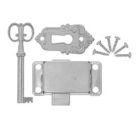 KALLORY Serrure Encastrée Vintage pour Tiroir en Alliage de Zinc Argenté, Simple à Utiliser, pour Meuble Atelier ou Armoire Ancienne