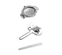 KALLORY Set de 3 Moules à Raviolis en Acier Inoxydable 304 Cuillère à Farce, Ustensiles Cuisine Faciles à Utiliser pour Pâte Bien Scellée