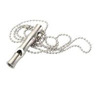 KALLORY Sifflet pour Chien en Acier Inoxydable Chaîne, Réutilisable et Résistant, Design Créatif pour Entraînement Silencieux et Activités en Plein Air