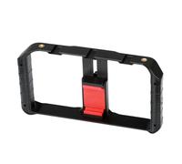 KALLORY Stabilisateur Vidéo Smartphone Support Portable Poignée Double Main Confort Moyen Format pour Vlogs et Diffusions en Direct