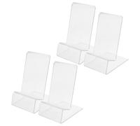 KALLORY Support de Téléphone Portable 4pcs en Acrylique Transparent Compact et Facile à Utiliser pour Affichage en Vitrine ou Visionnage de Films
