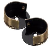 KALLORY Support Mural Diamètre 28mm pour Tringle à Rideaux 2pcs en Alliage Design Élégant, Réutilisable et Sécurisé, pour Penderie ou Salle de Bain
