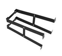 KALLORY Support pour Tour D'ordinateur de Bureau Réglable en Acier Carbone Noir, Support Suspendu sous Bureau, Grosse Résistance la Corrosion, Compatible Unité Centrale, Gain de Place