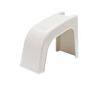 KALLORY Tabouret de Pédicure Repose-Pieds Confortable et Multifonction en Plastique Beige Antidérapant pour Se Raser Les Jambes à Domicile