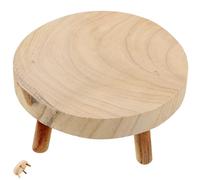 KALLORY Tabouret en Bois Vintage Rustique pour Affichage de Fruits et Gâteaux, Structure Solide, pour Jardinage et Entrée, Dimensions 20x9 Cm