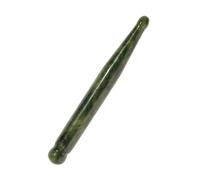 KALLORY Tige de Massage en Jade Vert Authentique Bords Arrondis et Côté Fin, Masseur D'acupuncture Traditionnel pour Massage Musculaire et Protection des Doigts Après une Longue Marche
